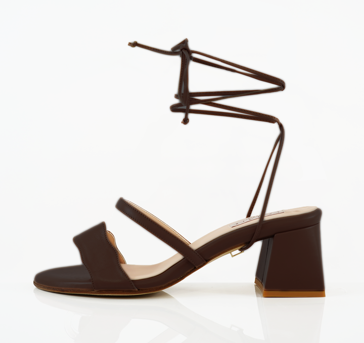 The Audrey Sandal with a 50mm heel height in our Juba shade modern straps