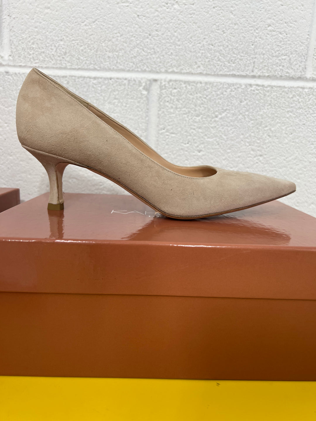 SAMPLE - Becky Pump 50mm - Taupe Suede (one off color)  - EU 39